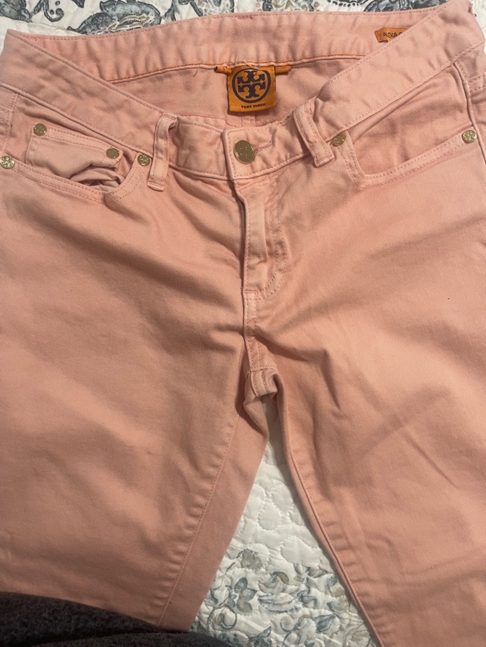 Tory Burch Soft Blush Skinny Jeans